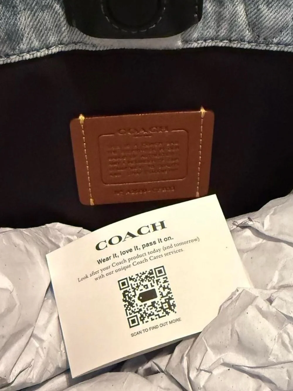 Coach Denim Mini Tour Tote Bag - Picture 5 of 6